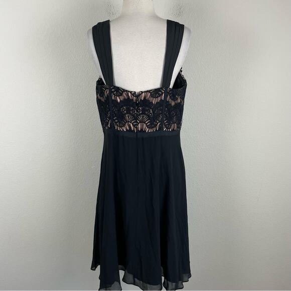 City Chic Black Lace Corset Chiffon Sweet Eve Maxi Whimsigoth Dress 14 - Picture 5 of 9